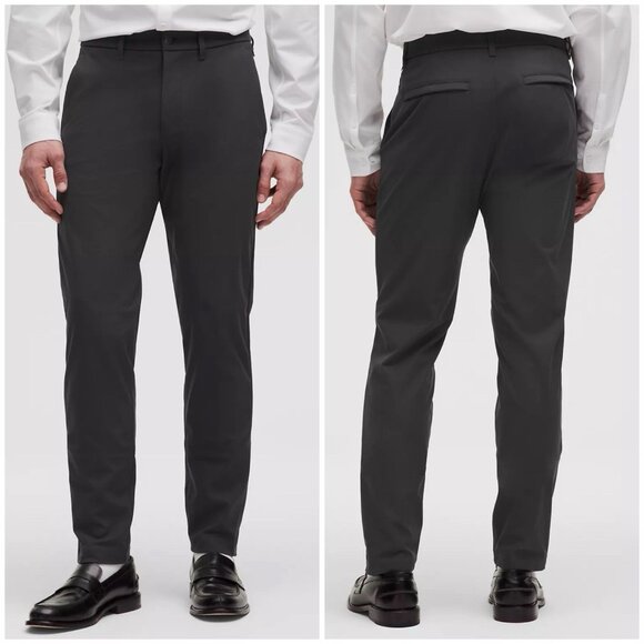 Lululemon Men’s Commission Slim-Fit Pant Warpstreme Dark Gray Obsidian 31x30 - Picture 1 of 8